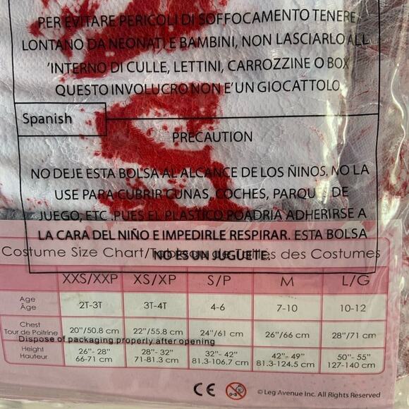 Zombie bride childrens girls Halloween costume new in bag! Sz 7-10. - Picture 5 of 5